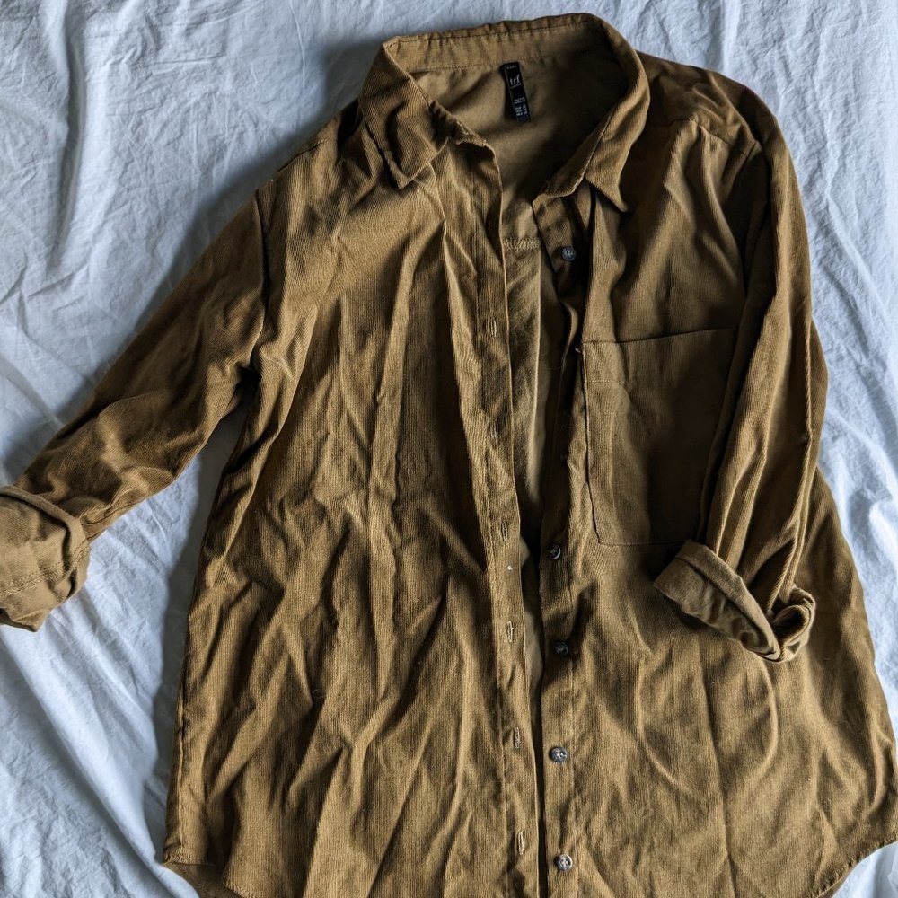Zara Corduroy button up  - xs